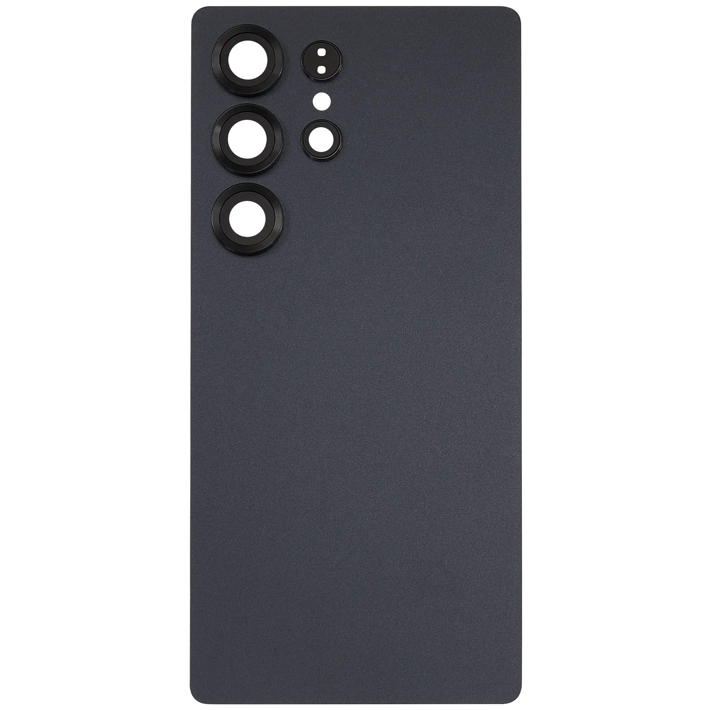 Back Cover Glass With Camera Lens For Samsung Galaxy S25 Ultra 5G (No Logo) (Aftermarket Plus) (Titanium Jet Black)