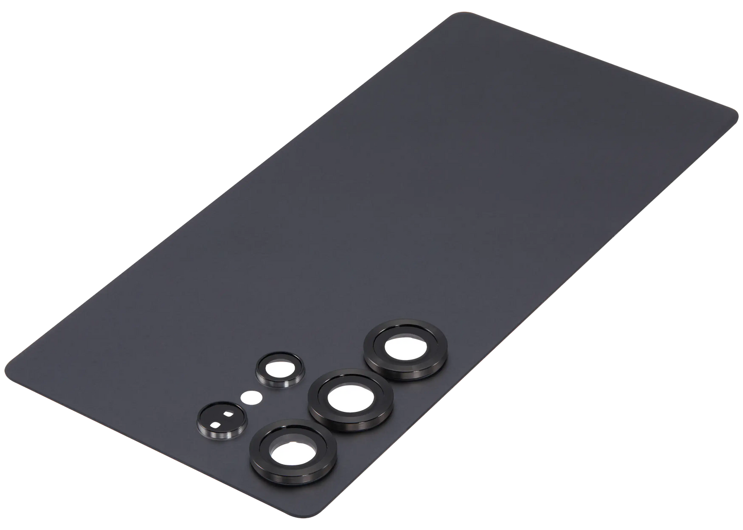 Back Cover Glass With Camera Lens For Samsung Galaxy S25 Ultra 5G (No Logo) (Aftermarket Plus) (Titanium Jet Black)