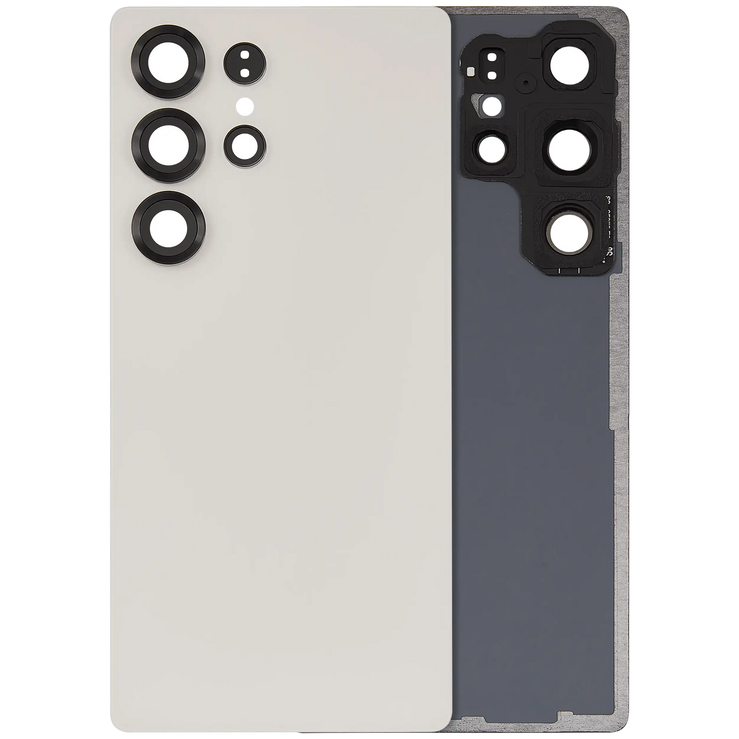 Back Cover Glass With Camera Lens For Samsung Galaxy S25 Ultra 5G (No Logo) (Aftermarket Plus) (Titanium Pink Gold)