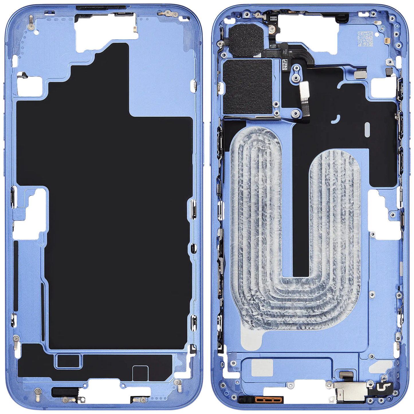 Mid-Frame Housing W/ Small Parts For iPhone 16 Plus (EU / Global Version) (Used OEM Pull: Grade A) (Ultramarine)