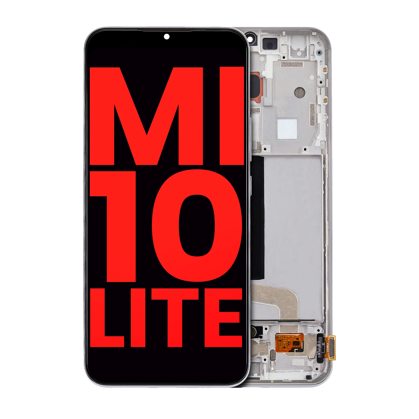 OLED Assembly With Frame For Xiaomi Mi 10 Lite 5G (Aftermarket Plus) (Dream White) - replacement part product image SKU 107082113406 - image 1