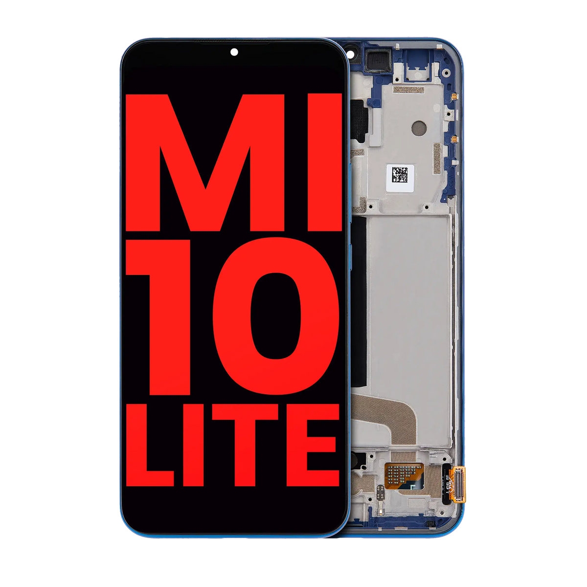OLED Assembly With Frame For Xiaomi Mi 10 Lite 5G (Aftermarket Plus) (Aurora Blue) - replacement part product image SKU 107082113405 - image 1