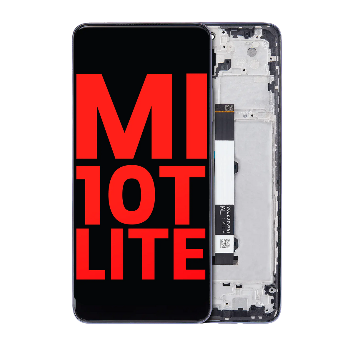 OLED Assembly With Frame For Xiaomi Mi 10 Lite 5G (Aftermarket Plus) (Cosmic Gray) - replacement part product image SKU 107082113403 - image 1