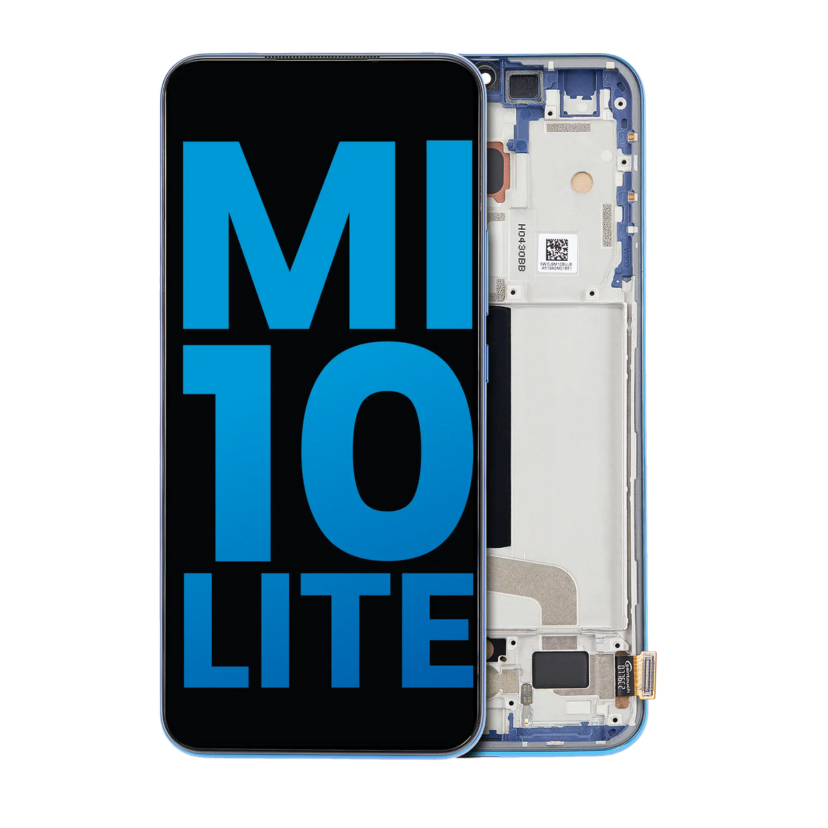 LCD Assembly With Frame For Xiaomi Mi 10 Lite 5G (Aftermarket: Incell) (Aurora Blue) - replacement part product image SKU 107082113402 - image 1