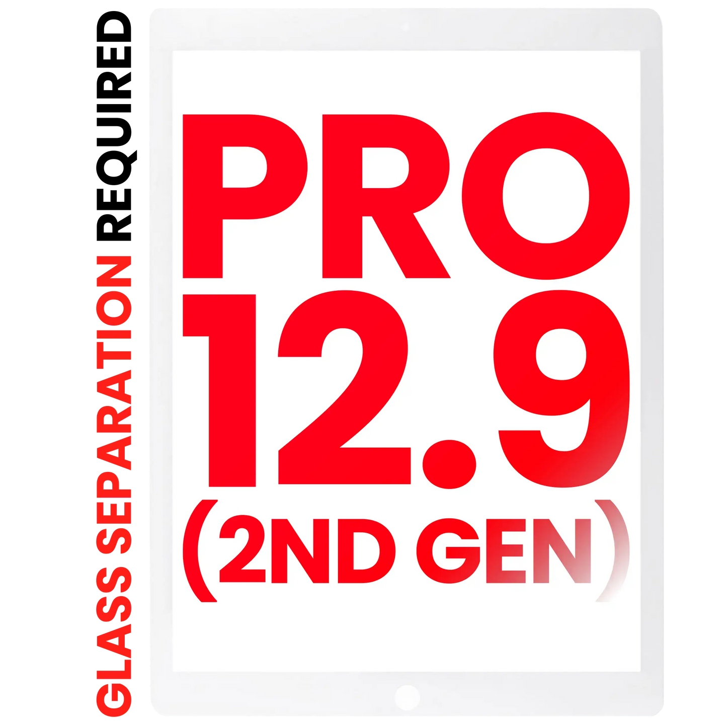 Digitizer For iPad Pro 12.9" 2nd Gen (2017) (Glass Separation Required) (Aftermarket Plus) (White)