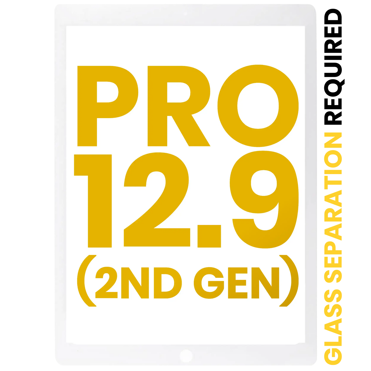 Digitizer For iPad Pro 12.9" 2nd Gen (2017) (Glass Separation Required) (Premium) (White)