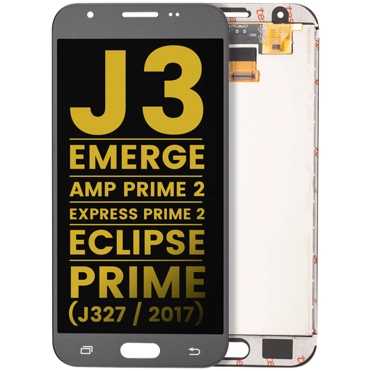 LCD Assembly Without Frame For Samsung Galaxy J3 / Emerge / Amp Prime 2 / Express Prime 2 / Eclipse / Prime (J327 / 2017) (Refurbished) (Silver / Gray | Samsung Galaxy J3 (J327 / 2017) Replacement Parts | product image 1