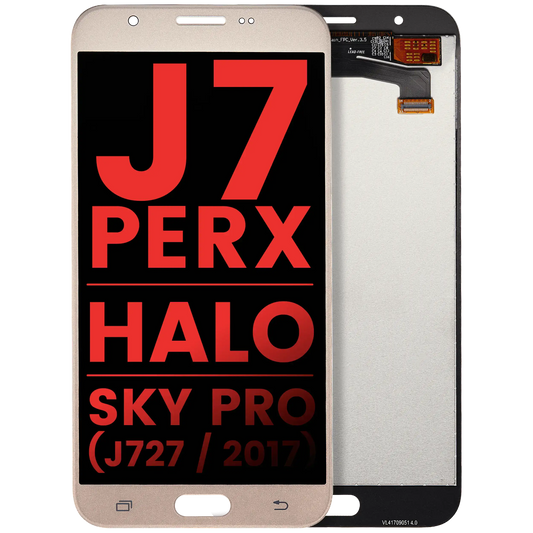 LCD Assembly Without Frame For Samsung Galaxy J7 Perx / Halo / Sky Pro (J727 / 2017) (Aftermarket Plus) (Gold) replacement part SKU 107082016227 product image 1
