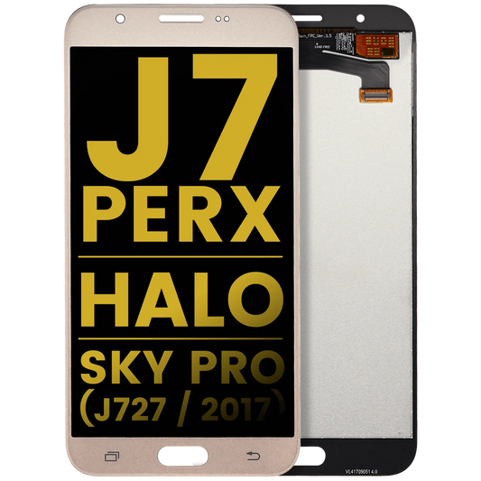 LCD Assembly Without Frame For Samsung Galaxy J7 Perx / Halo / Sky Pro (J727 / 2017) (Refurbished) (Gold) replacement part SKU 107082016230 product image 1