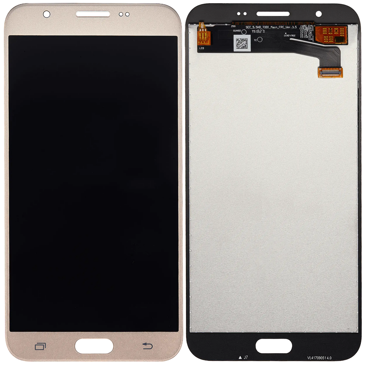 LCD Assembly Without Frame For Samsung Galaxy J7 Perx / Halo / Sky Pro (J727 / 2017) (Refurbished) (Gold) replacement part SKU 107082016230 product image 7