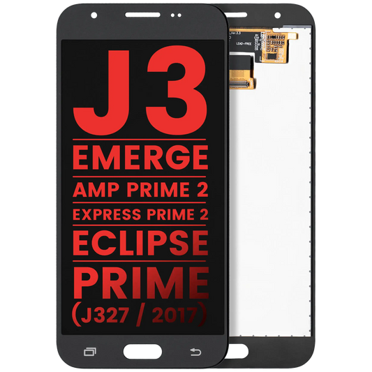 LCD Assembly Without Frame For Samsung Galaxy J3 / Emerge / Amp Prime 2 / Express Prime 2 / Eclipse / Prime (J327 / 2017) (Aftermarket Plus) (Black) | Samsung Galaxy J3 (J327 / 2017) Replacement Parts | product image 1
