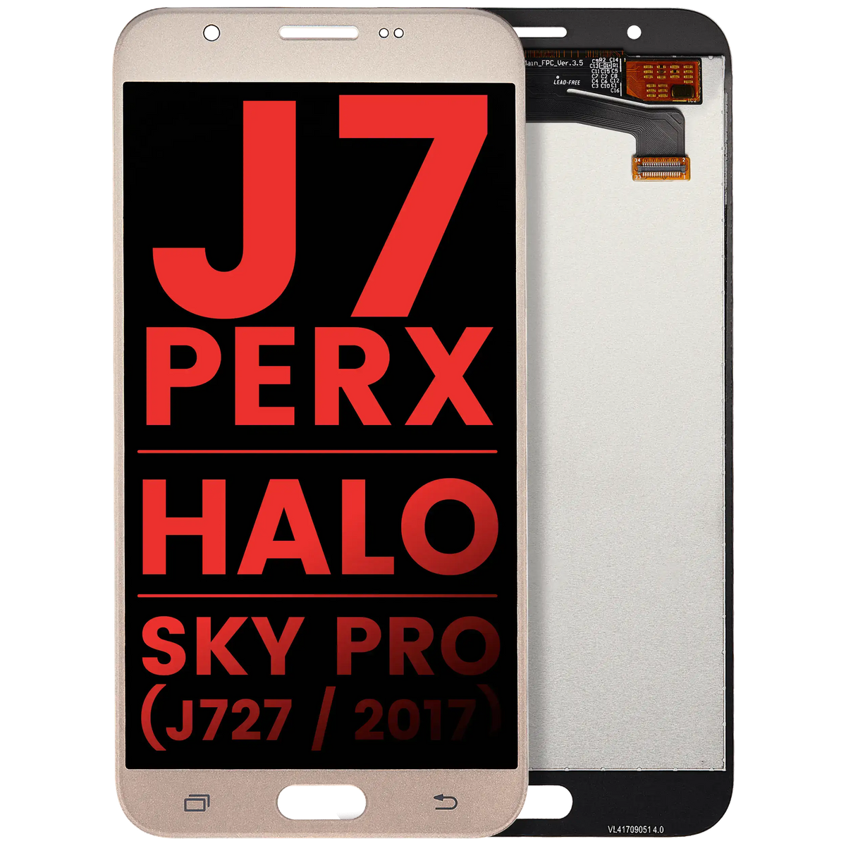 LCD Assembly Without Frame For Samsung Galaxy J7 Perx / Halo / Sky Pro (J727 / 2017) (Aftermarket Plus) (Gold) replacement part SKU 107082113992 product image 1