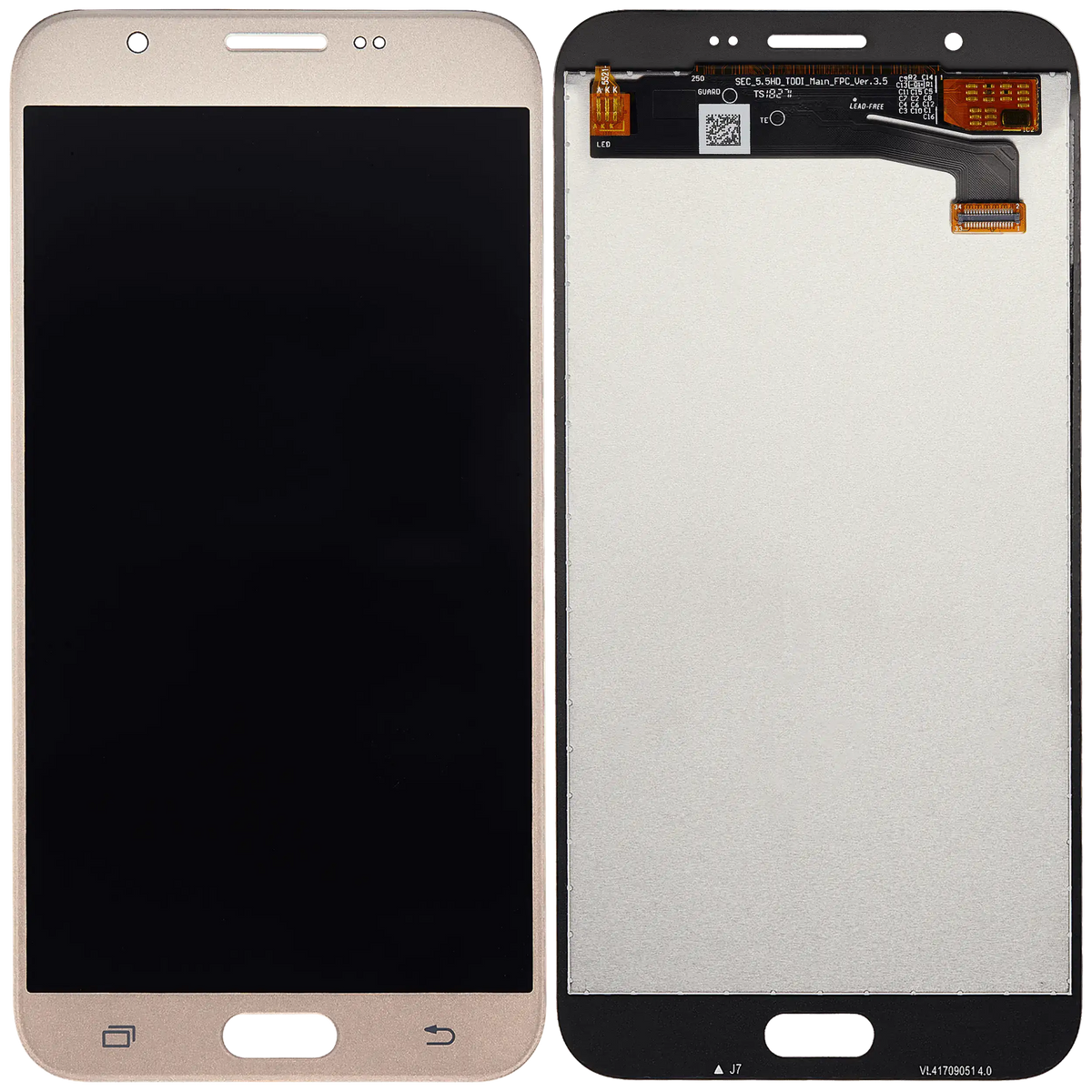 LCD Assembly Without Frame For Samsung Galaxy J7 Perx / Halo / Sky Pro (J727 / 2017) (Aftermarket Plus) (Gold) replacement part SKU 107082113992 product image 7