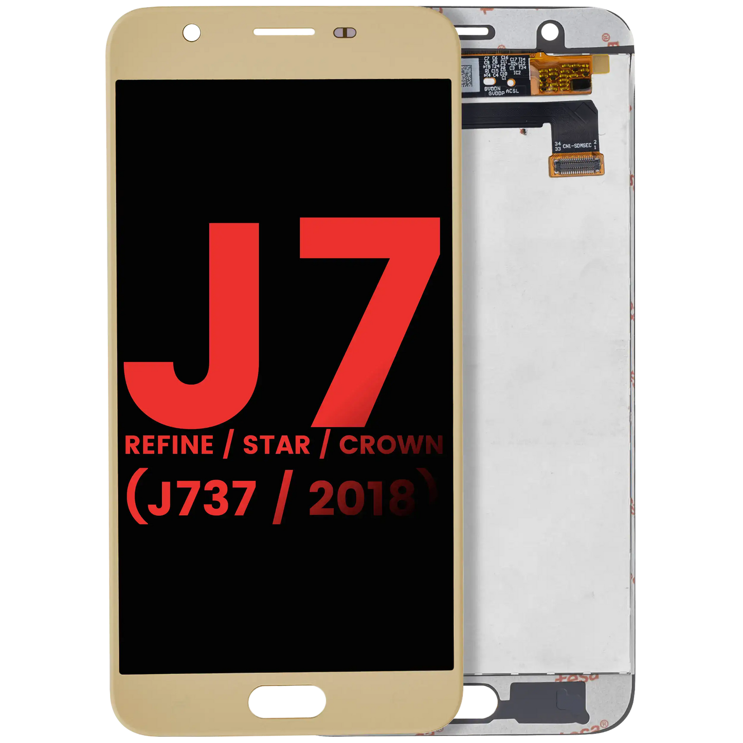 LCD Assembly Without Frame For Samsung Galaxy J7 Refine / Star / Crown (J737 / 2018) (Aftermarket Plus) (Gold) - product image 1