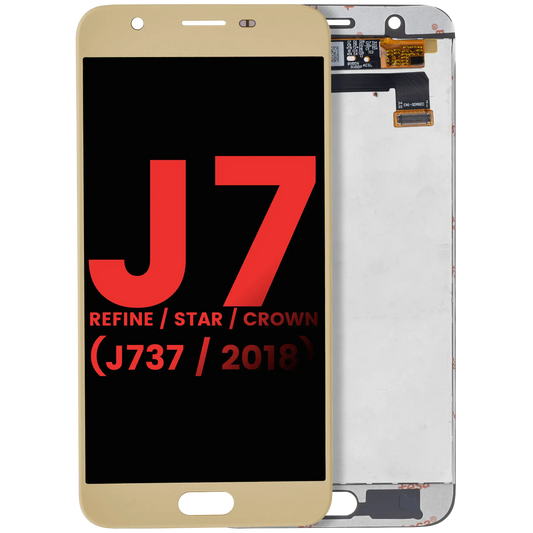 LCD Assembly Without Frame For Samsung Galaxy J7 Refine / Star / Crown (J737 / 2018) (Aftermarket Plus) (Gold) - Samsung Galaxy LCD screen assembly replacement product image 1