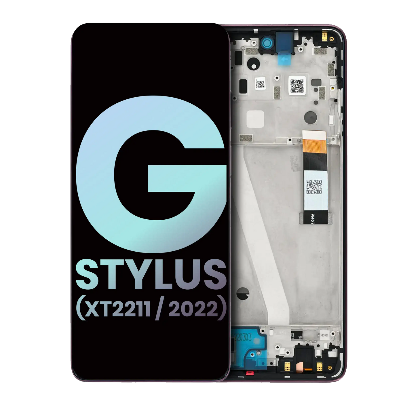 LCD Assembly With Frame For Motorola Moto G Stylus 4G (XT2211 / 2022) (Genuine OEM) (Metallic Rose) replacement part SKU 107012584790 image 1