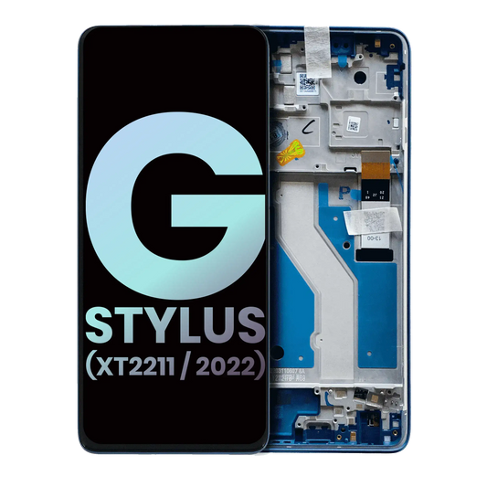 LCD Assembly With Frame For Motorola Moto G Stylus 4G (XT2211 / 2022) (Genuine OEM) (Twilight Blue) replacement part SKU 107082010163 image 1