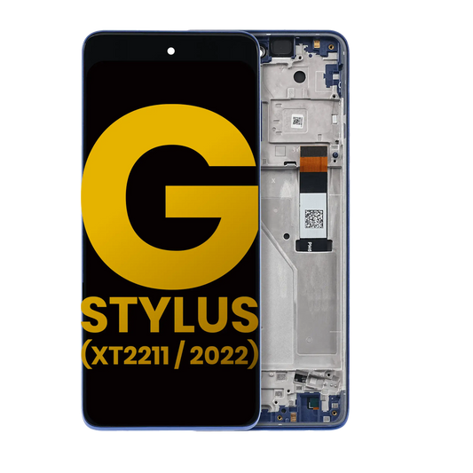 LCD Assembly With Frame For Motorola Moto G Stylus 4G (XT2211 / 2022) (Refurbished) (Twilight Blue) replacement part SKU 107085004202 image 1