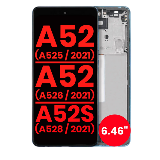 OLED Assembly With Frame For Samsung Galaxy A52 4G (A525 / 2021) / A52 5G (A526 / 2021) / A52S 5G (A528 / 2021) (6.46") (Aftermarket Plus) (Awesome Bl - product image 1
