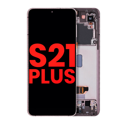 OLED Assembly With Frame For Samsung Galaxy S21 Plus 5G (Aftermarket Plus) (Phantom Violet / Pink / Gold)