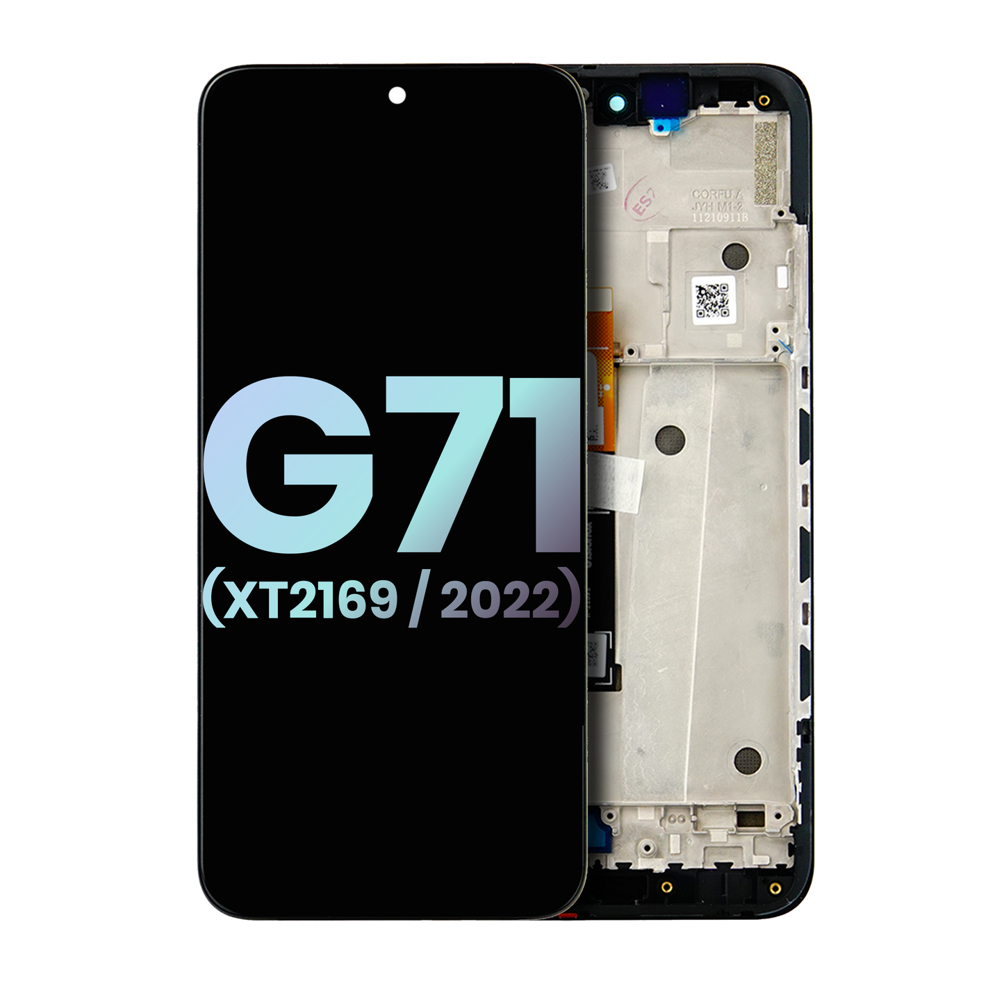 OLED Assembly With Frame For Motorola Moto G71 5G (XT2169 / 2022) (Genuine OEM) (All Colors) replacement part SKU 107082010171 image 1
