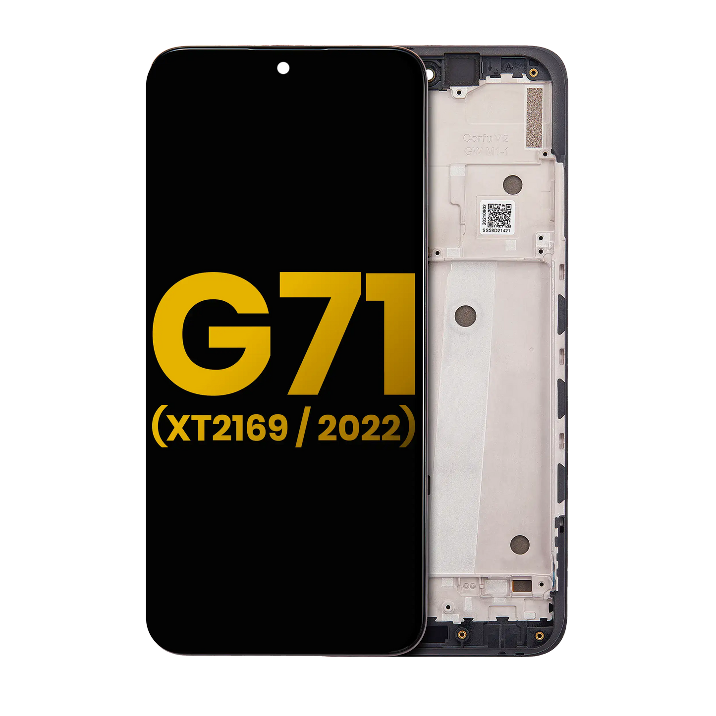 OLED Assembly With Frame For Motorola Moto G71 5G (XT2169 / 2022) (Refurbished) (All Colors) replacement part SKU 107085004004 image 1