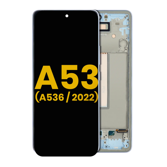 OLED Assembly With Frame For Samsung Galaxy A53 5G (A536 / 2022) (Refurbished) (Blue) - product image 1