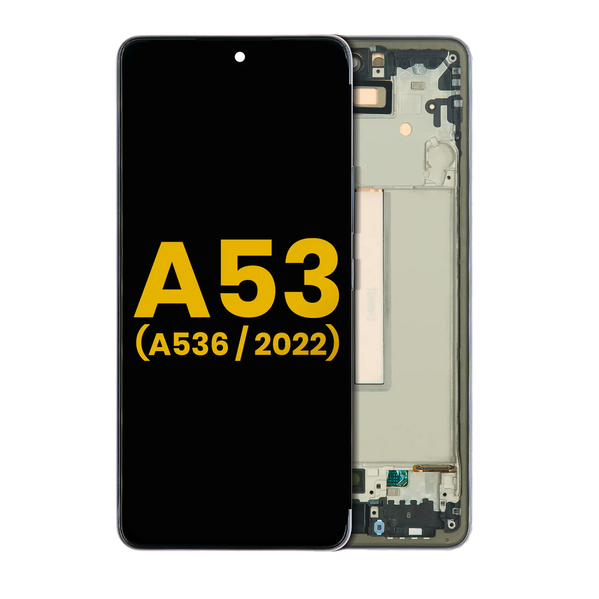 OLED Assembly With Frame For Samsung Galaxy A53 5G ( A536 / 2022) (Refurbished) (Black) - product image 1