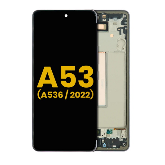 OLED Assembly With Frame For Samsung Galaxy A53 5G ( A536 / 2022) (Refurbished) (Black) - product image 1