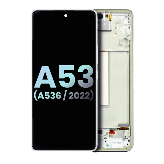OLED Assembly With Frame For Samsung Galaxy A53 5G (A536 / 2022) (Service Pack) (White) - product image 1