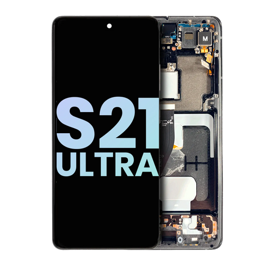 OLED Assembly With Frame For Samsung Galaxy S21 Ultra 5G (Service Pack) (Phantom Black)