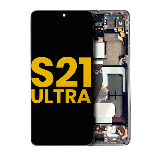 OLED Assembly With Frame For Samsung Galaxy S21 Ultra 5G (Refurbished) (Phantom Black)
