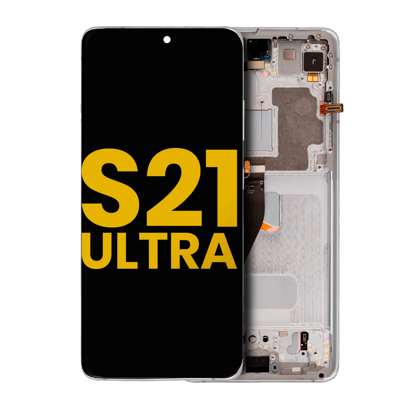 OLED Assembly With Frame For Samsung Galaxy S21 Ultra 5G (Refurbished) (Phantom Silver)