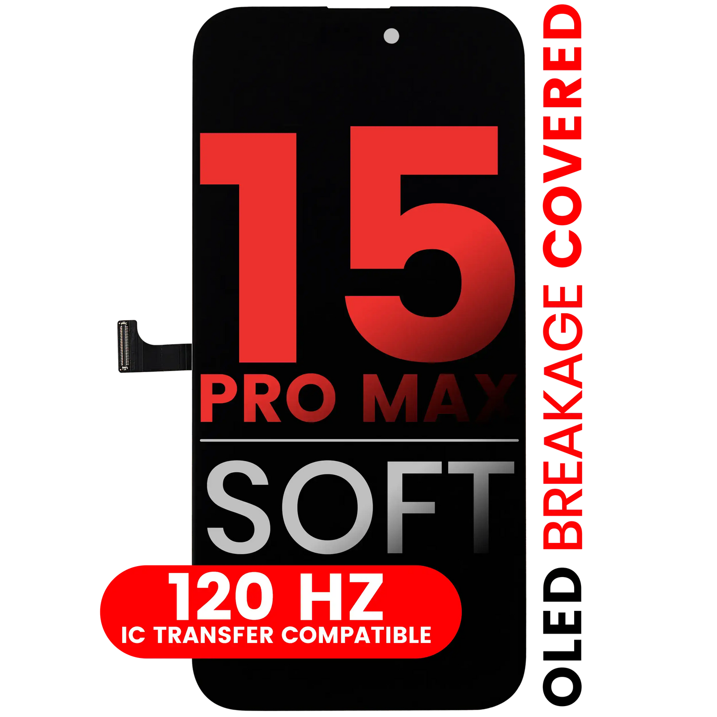 OLED Assembly For iPhone 15 Pro Max (Aftermarket PRO: XO7 Soft)