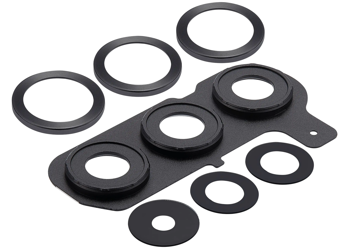 Back Camera Lens With Cover Bezel Ring For Samsung Galaxy S25 Plus 5G (Blue Black)