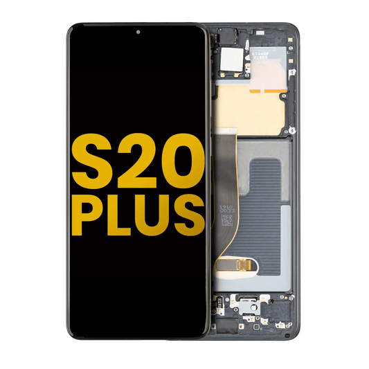 OLED Assembly With Frame For Samsung Galaxy S20 Plus 5G (Refurbished) (Cosmic Black)