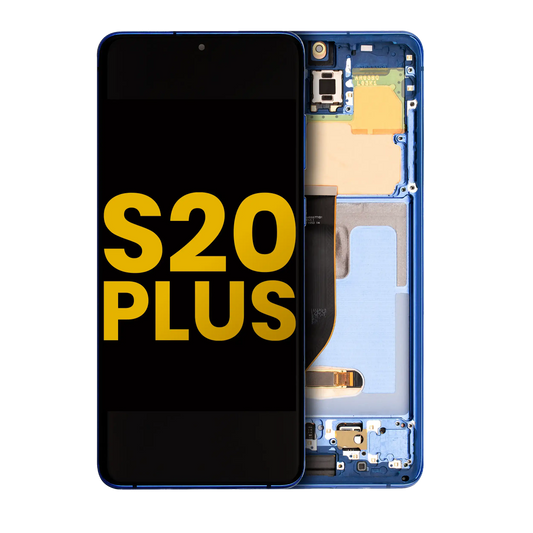 OLED Assembly With Frame For Samsung Galaxy S20 Plus 5G (Refurbished) (Aura Blue)
