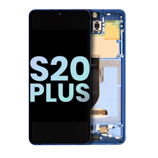 OLED Assembly With Frame For Samsung Galaxy S20 Plus 5G (Service Pack) (Aura Blue)