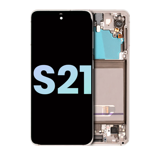 OLED Assembly With Frame For Samsung Galaxy S21 5G (Service Pack) (Phantom White)