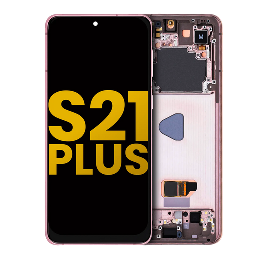 OLED Assembly With Frame For Samsung Galaxy S21 Plus 5G (Refurbished) (Phantom Violet / Pink / Gold)