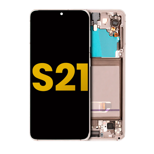 OLED Assembly With Frame For Samsung Galaxy S21 5G (Refurbished) (Phantom White)