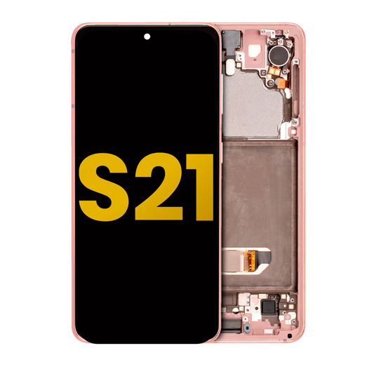 OLED Assembly With Frame For Samsung Galaxy S21 5G (Refurbished) (Phantom Pink)