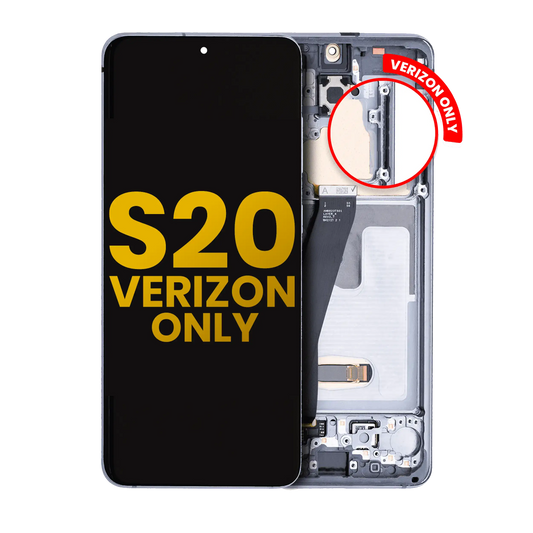 OLED Assembly With Frame For Samsung Galaxy S20 5G (Verizon 5G UW Frame Only) (Refurbished) (Cosmic Gray)