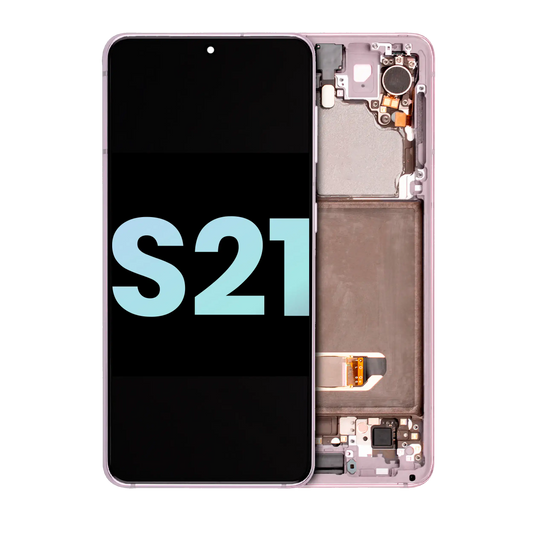 OLED Assembly With Frame For Samsung Galaxy S21 5G (Service Pack) (Phantom Pink)