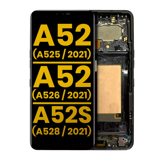 OLED Assembly With Frame For Samsung Galaxy A52 4G (A525 / 2021) / A52 5G (A526 / 2021) / A52S 5G (A528 / 2021) (Refurbished) (Awesome Blue) - product image 1