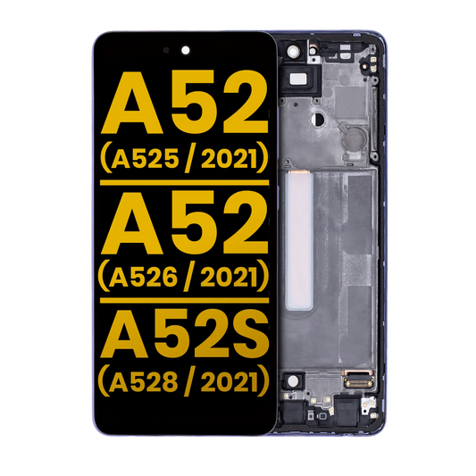 OLED Assembly With Frame For Samsung Galaxy A52 4G (A525 / 2021) / A52 5G (A526 / 2021) / A52S 5G (A528 / 2021) (Refurbished) (Awesome Violet) - product image 1