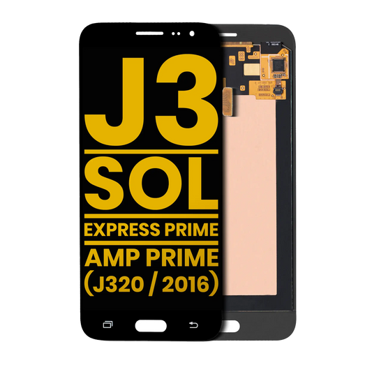 OLED Assembly Without Frame For Samsung Galaxy J3 / Sol 4G / Express Prime / Amp Prime (J320 / 2016) (Refurbished) (Black) | Samsung Galaxy J3 (J320 / 2016) Replacement Parts | product image 1