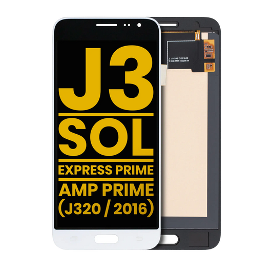 OLED Assembly Without Frame For Samsung Galaxy J3 / Sol 4G / Express Prime / Amp Prime (J320 / 2016) (Refurbished) (White) | Samsung Galaxy J3 (J320 / 2016) Replacement Parts | product image 1