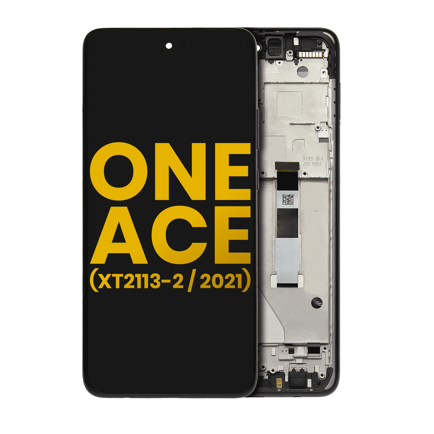 LCD Assembly With Frame For Motorola One 5G Ace (XT2113-2 / 2021) (Refurbished) (Volcanic Gray) replacement part for compatible Motorola phone, SKU 107082085703, product image 1