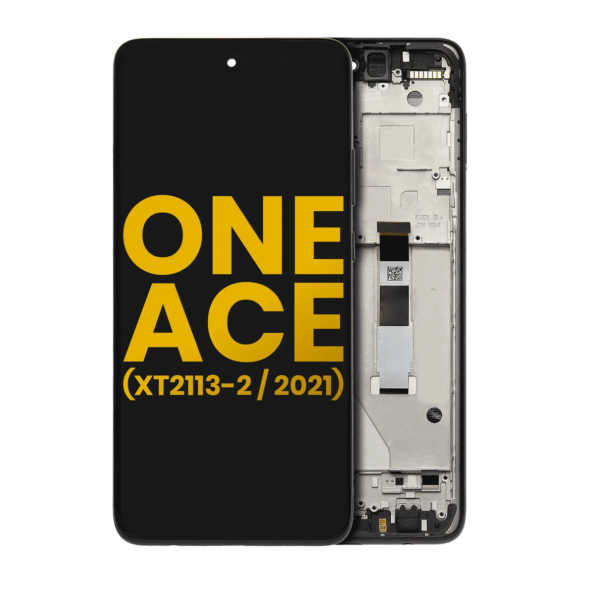 LCD Assembly With Frame For Motorola One 5G Ace (XT2113-2 / 2021) (Refurbished) (Volcanic Gray) - Motorola replacement part - product image 1 - SKU 107082085703